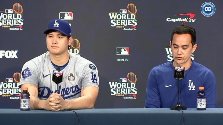 2024 World Series: Shohei Ohtani explains wearing device for left shoulder, talks potential surgery