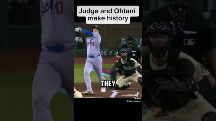 Aaron Judge and Shohei Ohtani square of in the World Series #mlb #worldseries #baseball #fyp #nyc