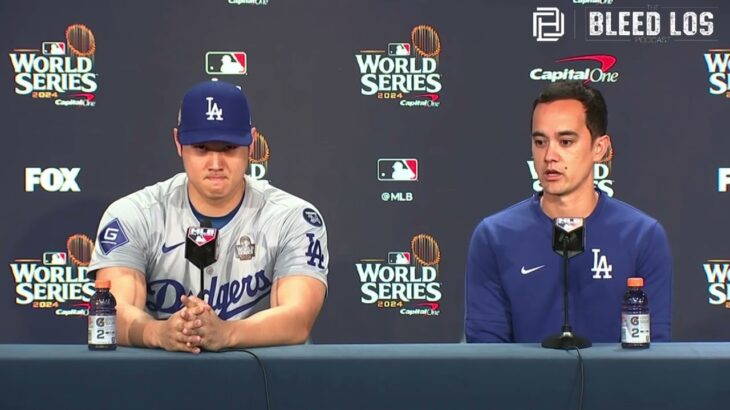 Dodgers Postseason: Shohei Ohtani discusses shoulder injury, sling he wore and more