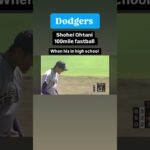 Dodgers Shohei Ohtani when his in high school #shoheiohtani #dodgers #worldseries #baseball #yankees