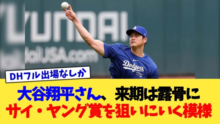 大谷翔平さん、来期は露骨にサイ・ヤング賞を狙いにいく模様【なんJ プロ野球反応集】【2chスレ】【5chスレ】