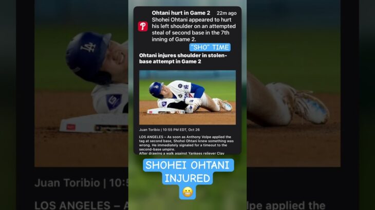 MASSIVE BLOW: SHOHEI OHTANI IS INJURED