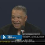 Postgame | Dodgers coach Dave Roberts applauded Shohei Ohtani and Mookie Betts with G4 win vs. Mets