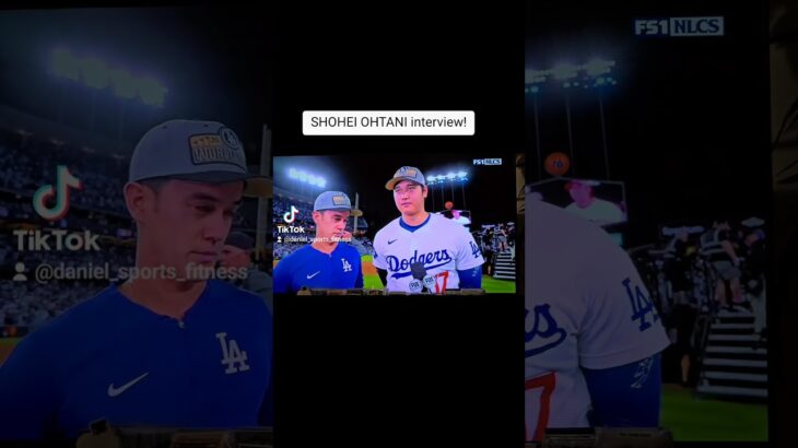 SHOHEI OHTANI interview after Dodgers win & on to the World Series! #Ohtani #Shohei #shoheiohtani