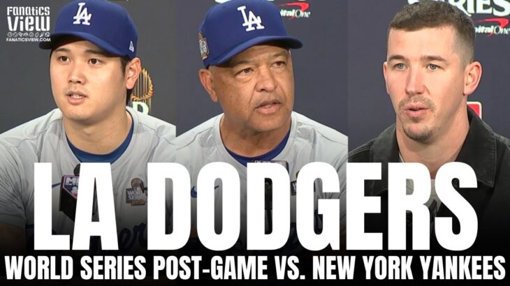 Shohei Ohtani, Dave Roberts & Walker Buehler React to Dodgers 3-0 World Series Lead vs. Yankees