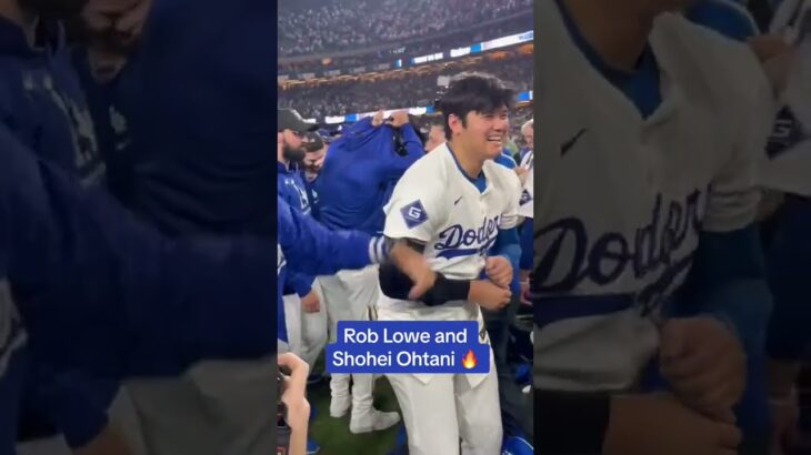 Shohei Ohtani and Rob Lowe 😂 #MLB #baseball #Dodgers #shohei