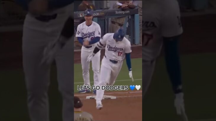 Shohei Ohtani hits 1st Postseason Home Run! #shorts #dodgers #losangeles #shoheiohtani