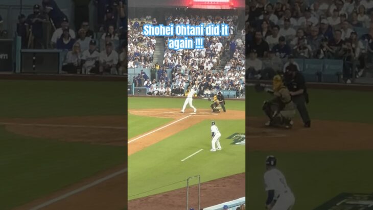 Shohei Ohtani home run!!! He did it again!またまたホームラン！！#mlb #baseball #dodgers #shoheiohtani #大谷翔平