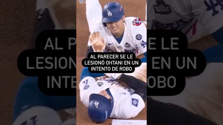 Shohei Ohtani se Lastima el Brazo Tratando de Robarse la Base en la Serie Mundial | #Shorts #Dodgers