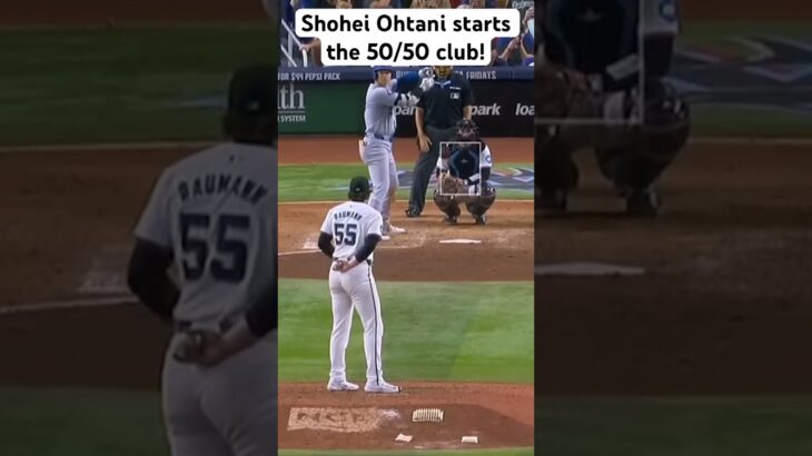 Shohei Ohtani starts the 50/50 club #baseball #shoheiohtani