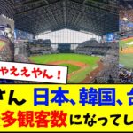 【朗報】野球さん、日本、韓国、台湾で歴代最多観客数になってしまうｗ【WBC】