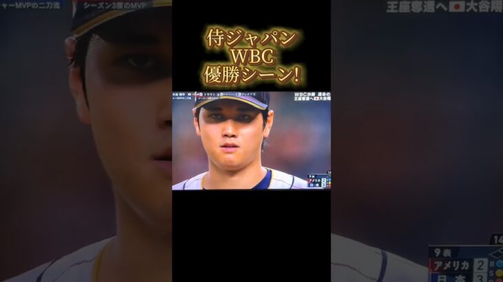 【WBC】アメリカVS日本!日本優勝の瞬間!!!(当時決めたとき泣きました()) #おすすめ #wbc #shorts