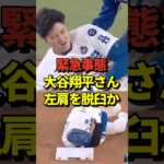 ※本人音声あり 大谷翔平が左肩を脱臼！自陣初のワールドシリーズ出場中にまさかの緊急事態！#shorts #大谷翔平 #野球