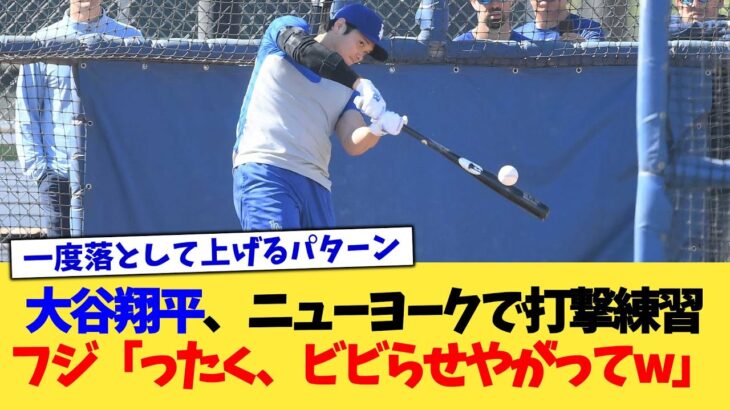 大谷翔平、ニューヨークで打撃練習→フジテレビ「ったくwwビビらせやがってww」【なんJ プロ野球反応集】【2chスレ】【5chスレ】