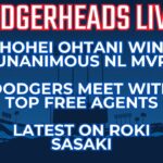 DodgerHeads Live: Shohei Ohtani wins NL MVP, Dodgers meet with top free agents, Roki Sasaki updates