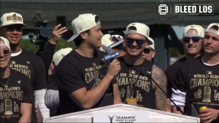 Dodgers 2024 Parade: Shohei Ohtani says championship is a special moment for him in English