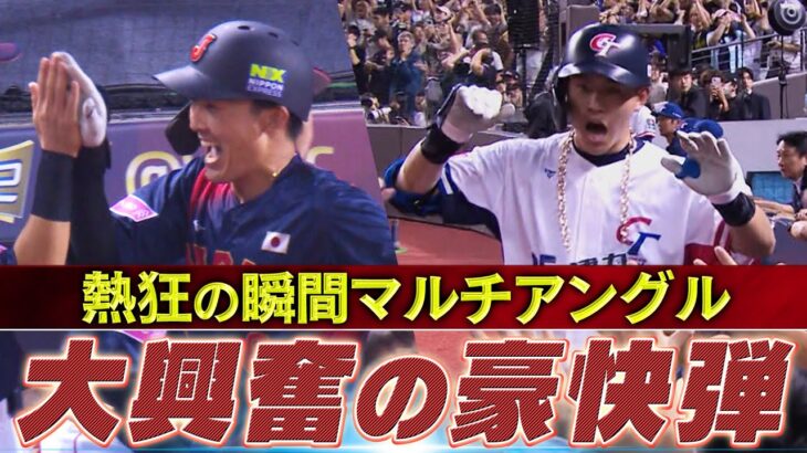 【熱狂の瞬間マルチアングル】源田の代表初HR！大歓声のタイ バイホウの一発「日本 vs 台湾」【世界野球プレミア12】