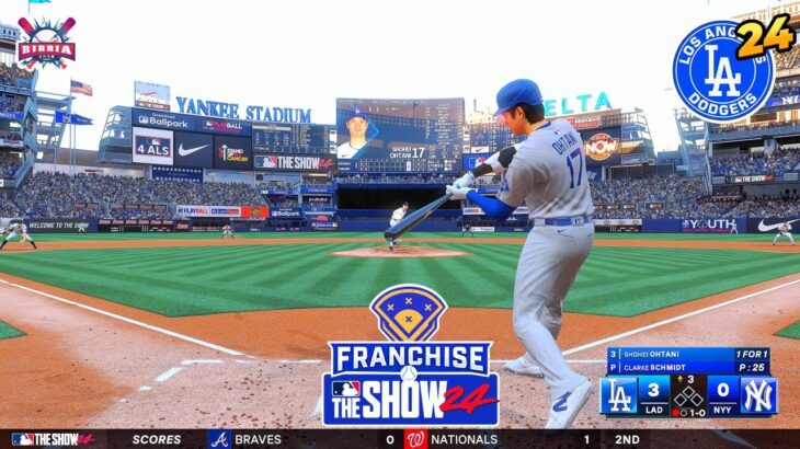 MLB The Show 24 Dodgers vs Yankees | Shohei Ohtani his best match | Franchise #24 – Gameplay 4K