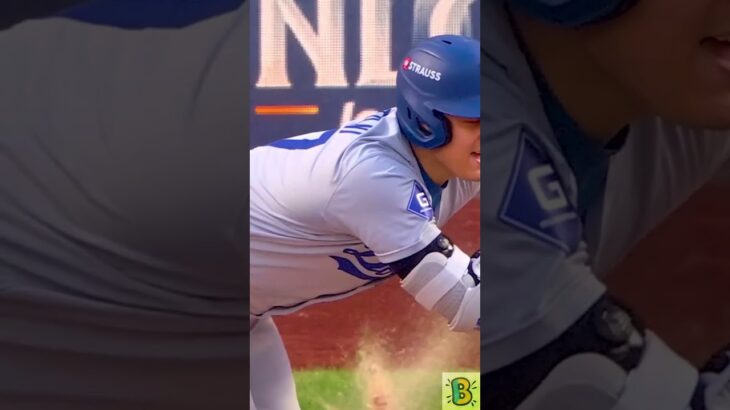 Close call for Shohei Ohtani #mlb #baseball #Dodgers  #OtaniShohei #baseball #shorts #baseballplayer