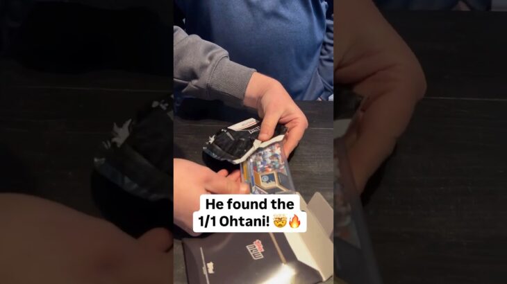 He found the 1/1 SHOHEI OHTANI card!!! 👀🔥