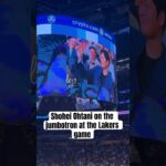 Shohei Ohtani attends the Lakers vs. Trail Blazers game #Lakeshow #Dodgers #FYP