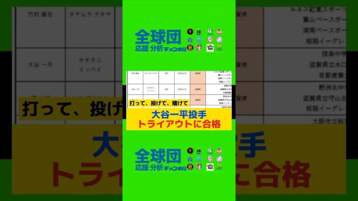 大谷一平投手がトライアウトに合格wwwww#大谷翔平#プロ野球