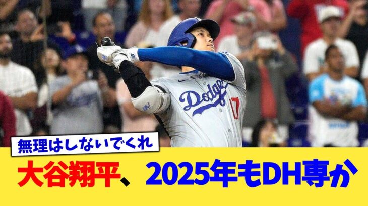 大谷翔平、2025年もDH専か【なんJ プロ野球反応集】【2chスレ】【5chスレ】