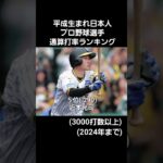 平成生まれ日本人プロ野球選手通算打率ランキング#npb #プロ野球 #mlb #メジャーリーグ #セリーグ #パリーグ #打率 #打者 #バッター #強打者