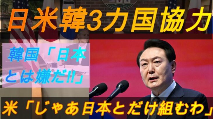 【韓国悲鳴】韓国、日米韓連携に反対！アメリカ「じゃあ日本と組むしかない」【ゆっくり解説】