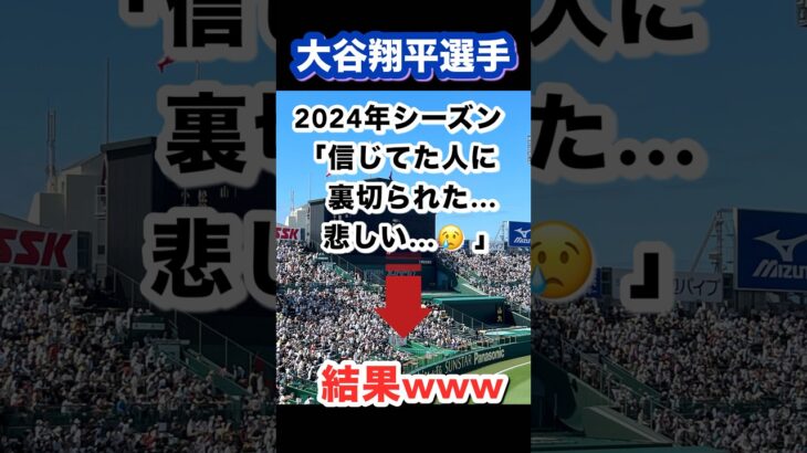 【神】大谷翔平 2024年シーズン裏切られた結果　#shorts #大谷翔平 #野球 #ドジャース