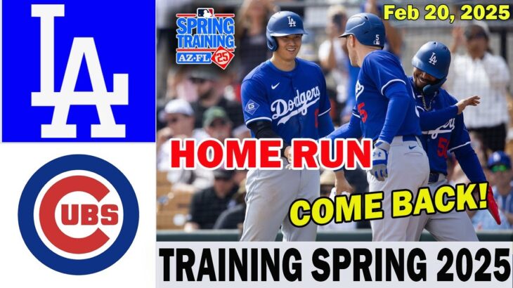 Los Angeles Dodgers Vs. Chicago Cubs Opennings day FULL GAME | MLB Training Spring 2025