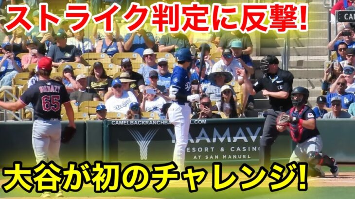 なんと大谷がストライク判定に反撃！初のAI判定チャレンジ！