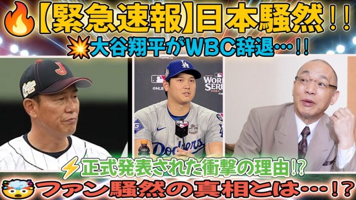 【緊急速報⚡】日本騒然‼️大谷翔平が正式発表「WBC出場辞退…」💥衝撃の真相とは⁉️