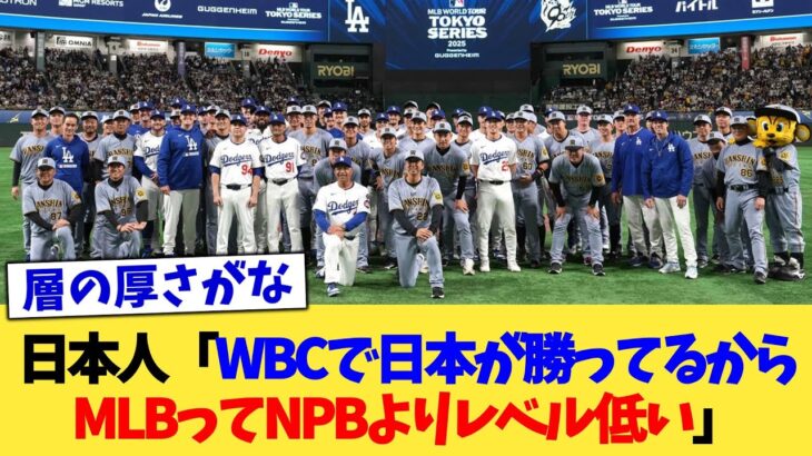 日本人「WBCで日本が勝ってるからMLBってNPBよりレベル低い」【なんJ プロ野球反応集】【2chスレ】【5chスレ】