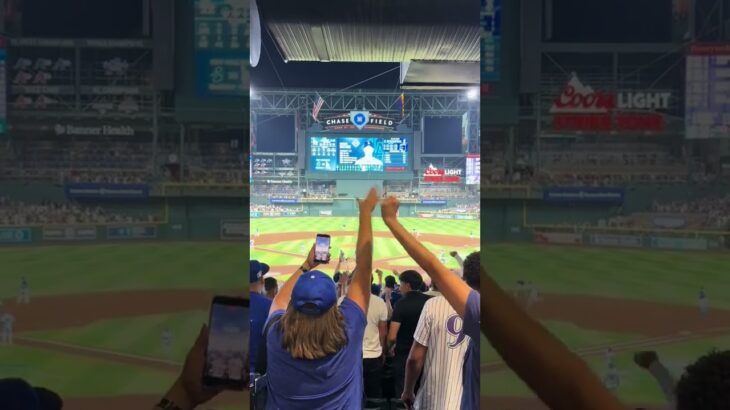 大谷翔平の12号3ランホームランに敵地は大盛り上がり！😆　現地映像　ダイヤモンドバックス戦5月10日