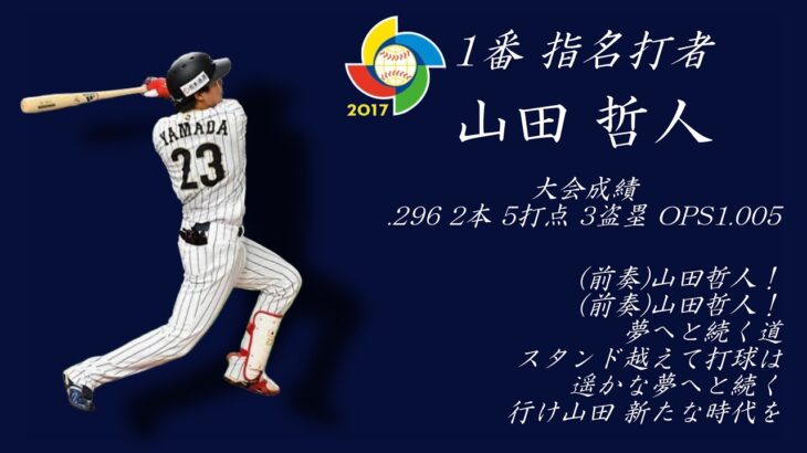 【応援歌】2017年 WBC侍ジャパン1-9