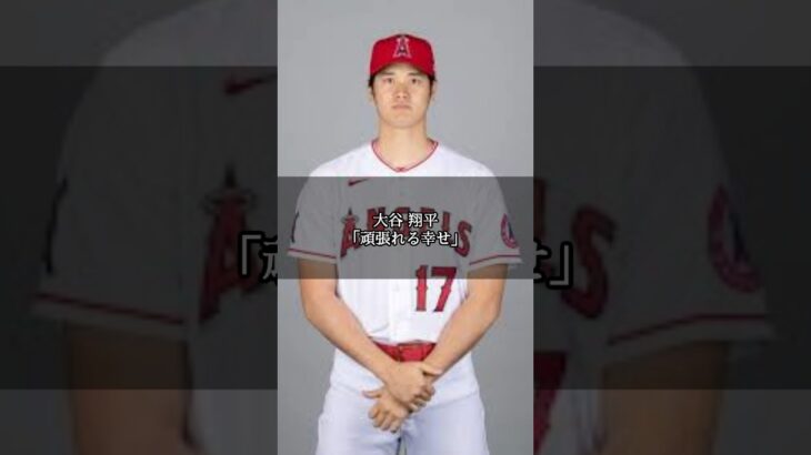 【大谷翔平】頑張れる幸せ！ #名言 #名言集 #いい言葉 #大谷翔平