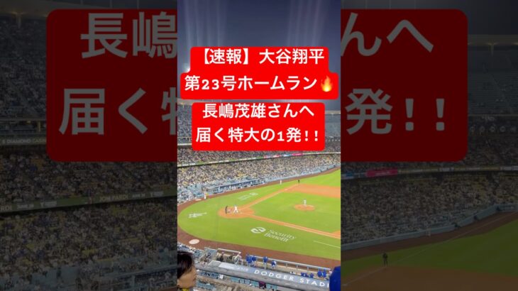 【速報】大谷翔平 第23号ホームラン🔥 再びホームランランキング1位に!! #大谷翔平 #大谷 #ドジャース #ホームラン #今日の大谷さん #盗塁 #現地映像 #第23号 #23号 #メッツ
