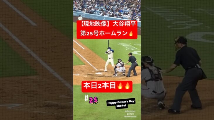 【現地映像】大谷翔平 第25号ホームラン🔥 この日2本目のHR🔥#大谷翔平 #大谷 #ドジャース #ホームラン #今日の大谷さん  #現地映像 #24号 #25号 #ohtani #ジャイアンツ