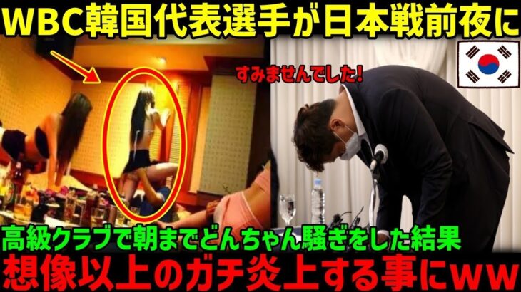 【海外の反応】WBC中、日本の夜の街を満喫しまくった韓国代表選手達。1次リーグ敗退の原因はシャンパンとウイスキーだった事が発覚した結果w【総集編】