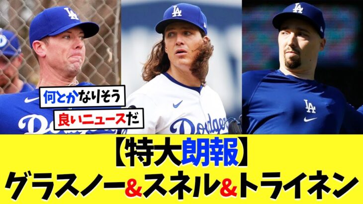 【特大朗報】グラスノー、スネル、トライネン【海外の反応】【大谷翔平】【なんｊ】【2ch】【プロ野球】【甲子園】【MLB】
