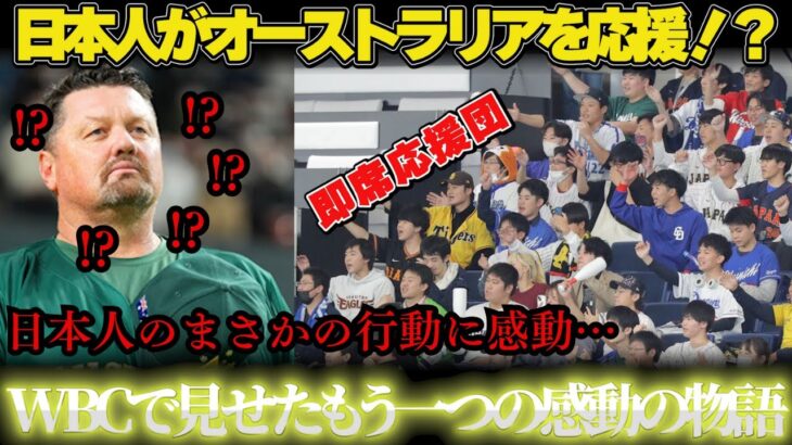 【海外の反応】WBCで日本人が即席でオーストラリア応援団を作成！まさかの行動に感動が…