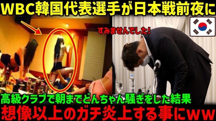 【海外の反応】WBC中、日本の夜の街を満喫しまくった韓国代表選手達。1次リーグ敗退の原因はシャンパンとウイスキーだった事が発覚した結果w【総集編】