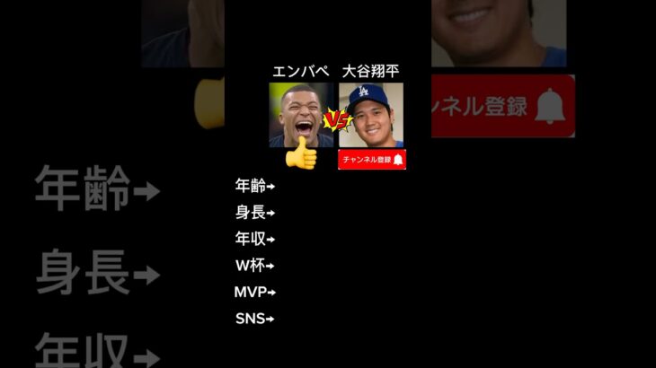 大谷翔平vsエンバペ どっちが凄い？ #大谷翔平 #大谷 #ドジャース #エンバペ #ムバッペ #レアルマドリード #マドリー #おすすめ #おすすめにのりたい #サッカー #野球 #mlb