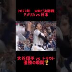 2023年WBC決勝戦 アメリカvs 日本 大谷翔平vs トラウト 優勝の瞬間🏆 #shorts #short #切り抜き #野球 #おすすめ#投球骨折#球速アップ #ピッチング #おもしろ動画