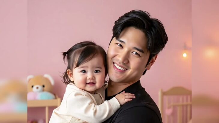 👶🌸💖【小さなプリンセス誕生】大谷翔平、生後6か月の愛娘を故郷で抱っこ👗淡いブルードレス姿にファン悶絶😍「天使すぎる！」