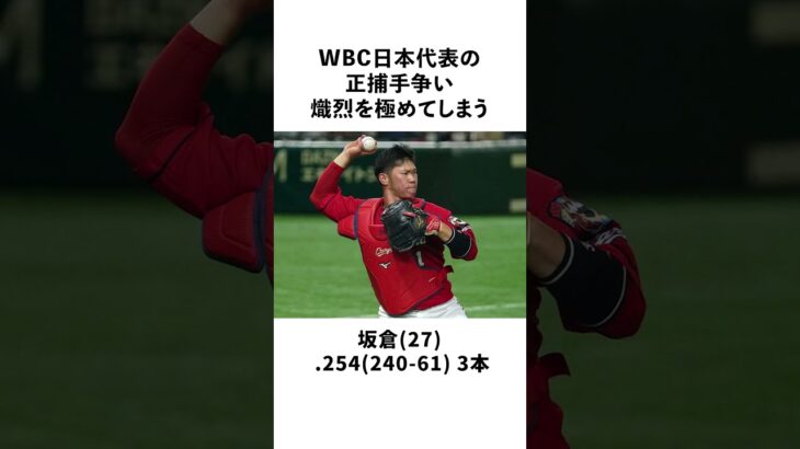 WBC日本代表の正捕手争い、熾烈を極める