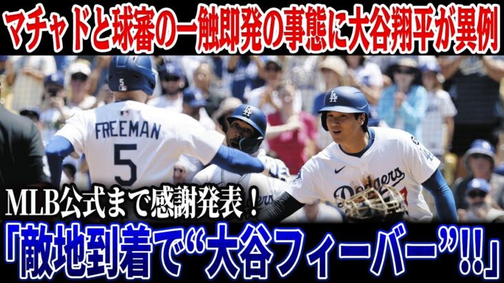 【大谷翔平】大谷への大熱狂が前代未聞レベルのロッキーズ！モニアックも楽しみ！マチャドと球審の一触即発の事態に大谷翔平が異例の駆け付け！その場で交わした会話の内容に全米が称賛！