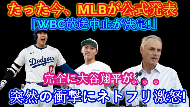 【SOS】MLBが「WBC放送中止！」と公式発表！Shutterstockにとって衝撃的だ…