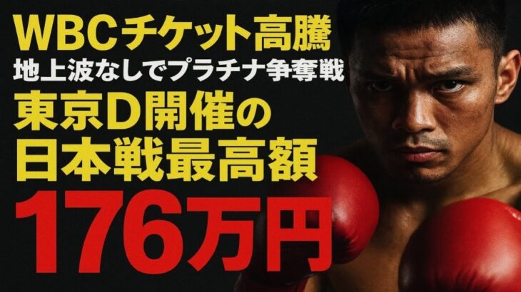 WBCチケット高騰　地上波なしでプラチナ争奪戦　東京D開催の日本戦最高額176万円